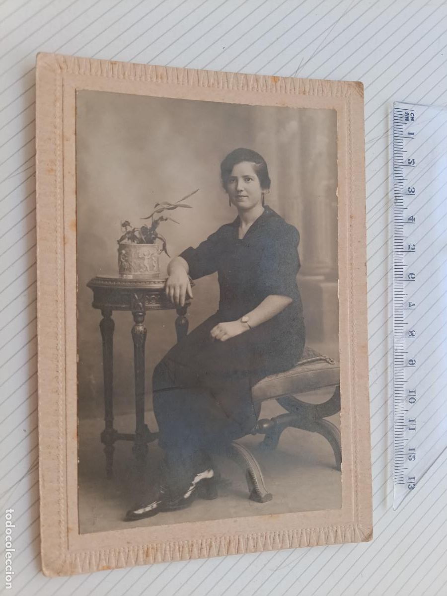 Fotograf&iacute;a antigua: Valencia. Derrey fot&oacute;grafo, soporte de cart&oacute;n. 1921
