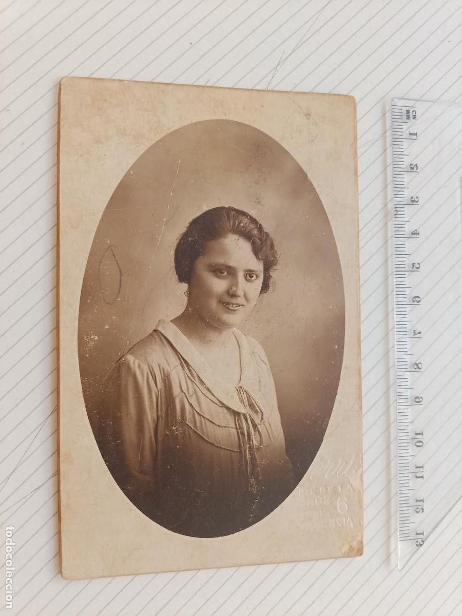 Fotograf&iacute;a antigua: Ferri fot&oacute;grafo, soporte de cart&oacute;n. Valencia 1927