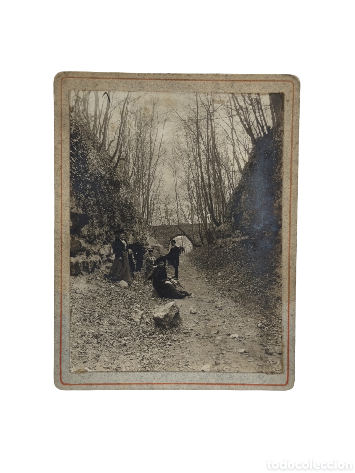 Fotograf&iacute;a antigua: Francia. Par&iacute;s - Elegante Grupo Burgu&eacute;s En El Parc De Saint-Cloud - Fotograf&iacute;a Antigua Original Fech