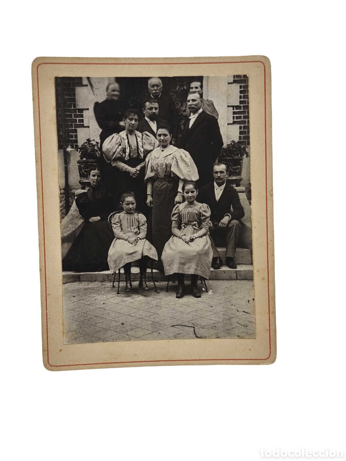 Fotograf&iacute;a antigua: Francia / Europa. Gran Retrato De Familia Multigeneracional - Alta Burgues&iacute;a Finales Del Siglo XIX /