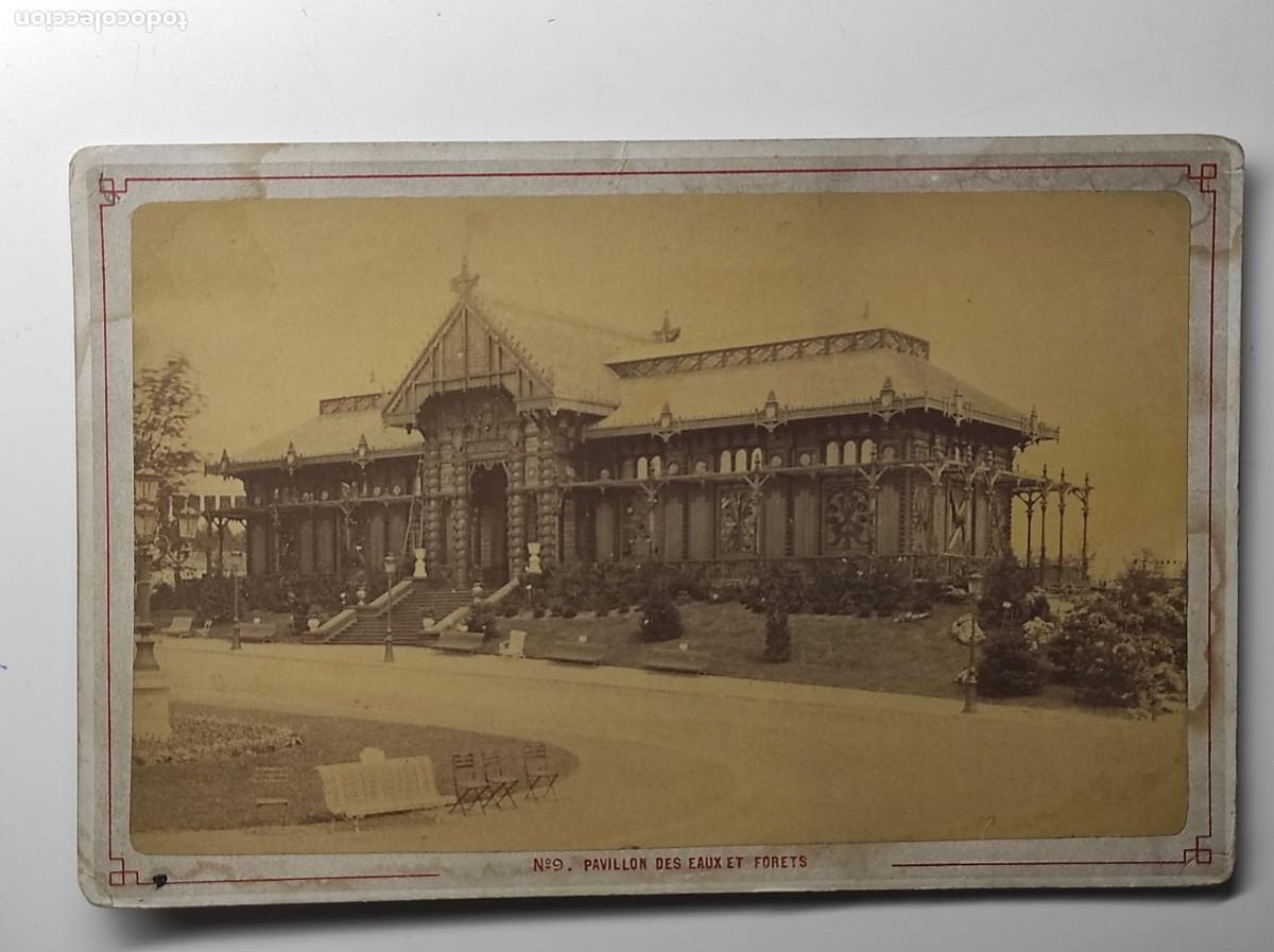 Fotograf&iacute;a antigua: FOTOGRAF&Iacute;A PARIS EXPOSICI&Oacute;N UNIVERSAL DE 1878 N&ordm; 9. PAVILLON DES EAUX ET FORETS ORIGINAL