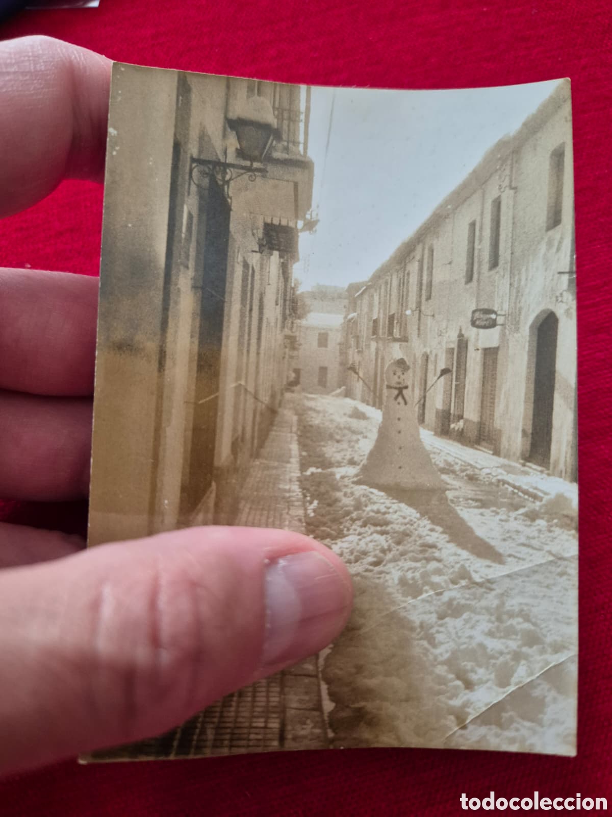 Fotograf&iacute;a antigua: FOTOGRAF&Iacute;A ALBUMINA DE SITGES NEVADO. PRIMER TERCIO SIGLO XX. ORIGINAL DE &Eacute;POCA.