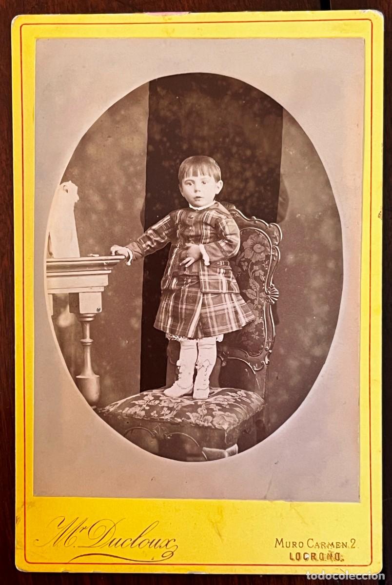 Fotograf&iacute;a antigua: FOTOGRAFIA ALBUMINA DE NI&Ntilde;A, FOTOGRAFO Mr. DUCLOUX, DE LOGO&Ntilde;O, , MIDE 16.3 X 10,7 CMS.