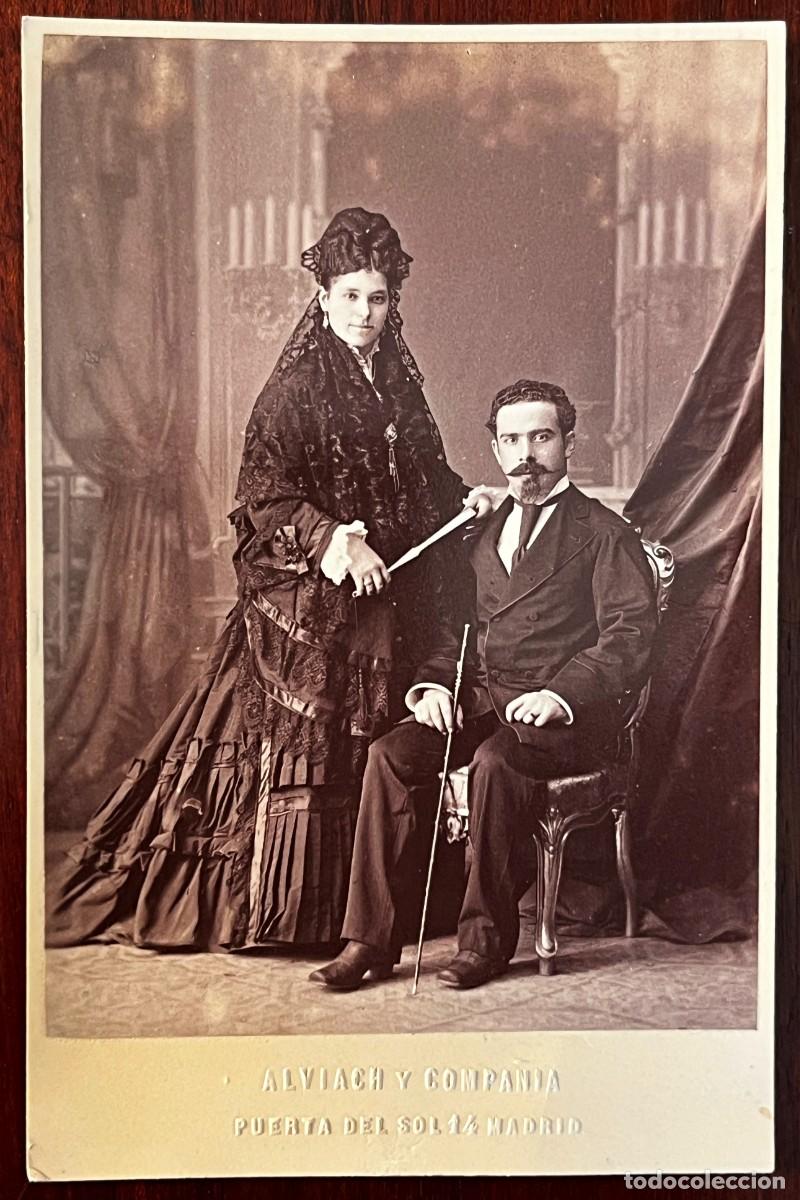 Fotograf&iacute;a antigua: FOTOGRAFIA ALBUMINA DE PAREJA, FOTOGRAFO ALVIACH Y COMPA&Ntilde;IA, DE MADRID, , MIDE 16 X 10,4 CMS.