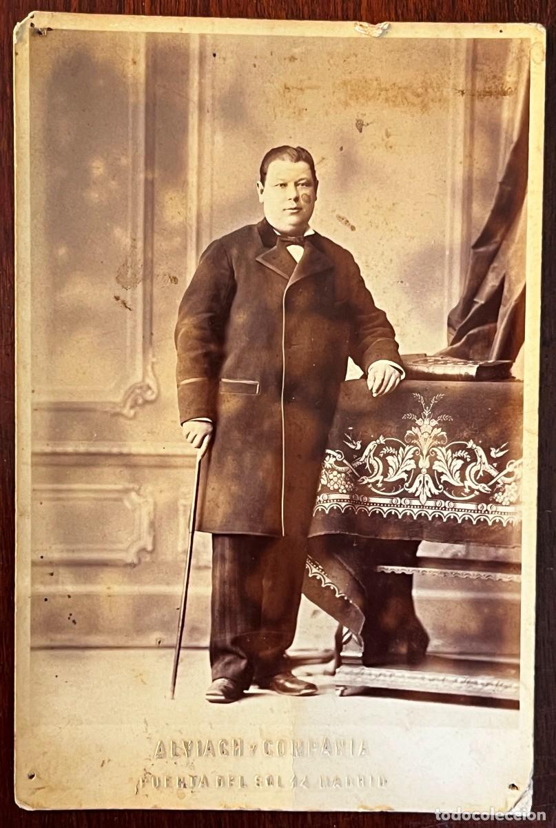 Fotograf&iacute;a antigua: FOTOGRAFIA ALBUMINA DE CABALLERO, FOTOGRAFO ALVIACH Y COMPA&Ntilde;IA, DE MADRID, , MIDE 15,8 X 10,4 CMS.