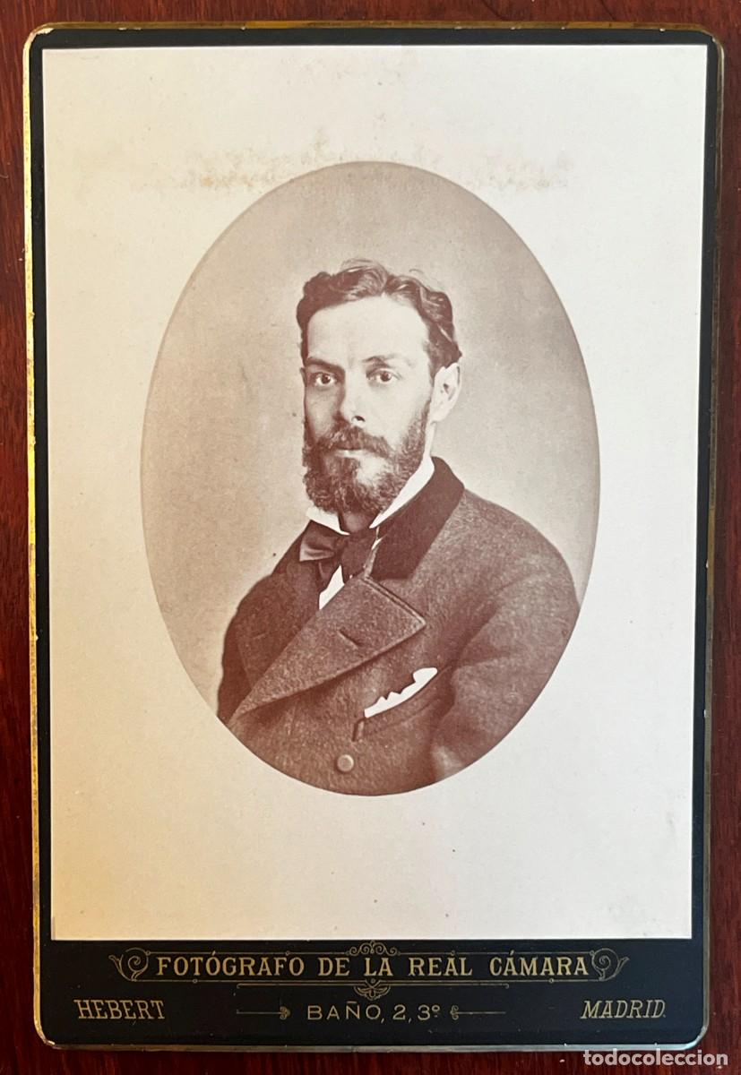 Fotograf&iacute;a antigua: FOTOGRAFIA ALBUMINA DE CABALLERO, FOTOGRAFO HEBERT DE MADRID, MIDE 16,3 X 10,8 CMS.