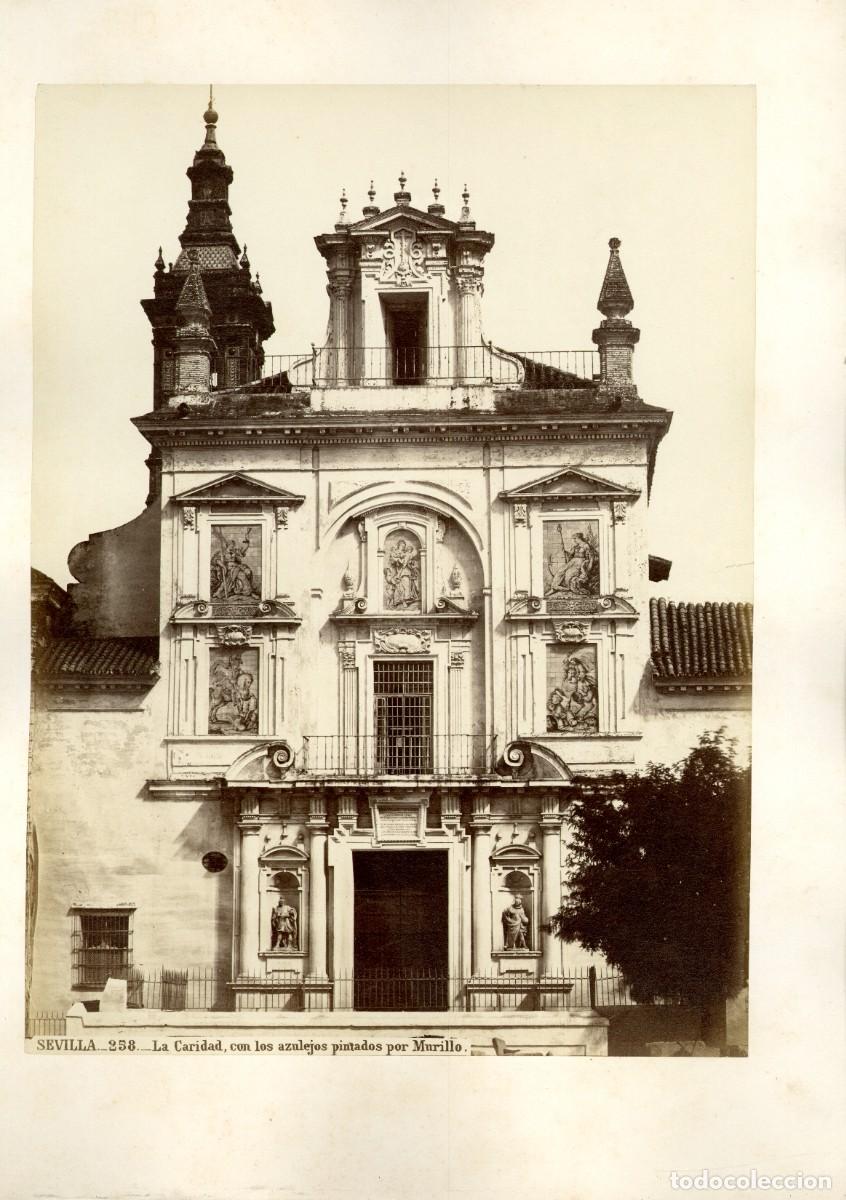Fotograf&iacute;a antigua: Sevilla. Laurent, 258. La Caridad, con los azulejos pintados por Murillo
