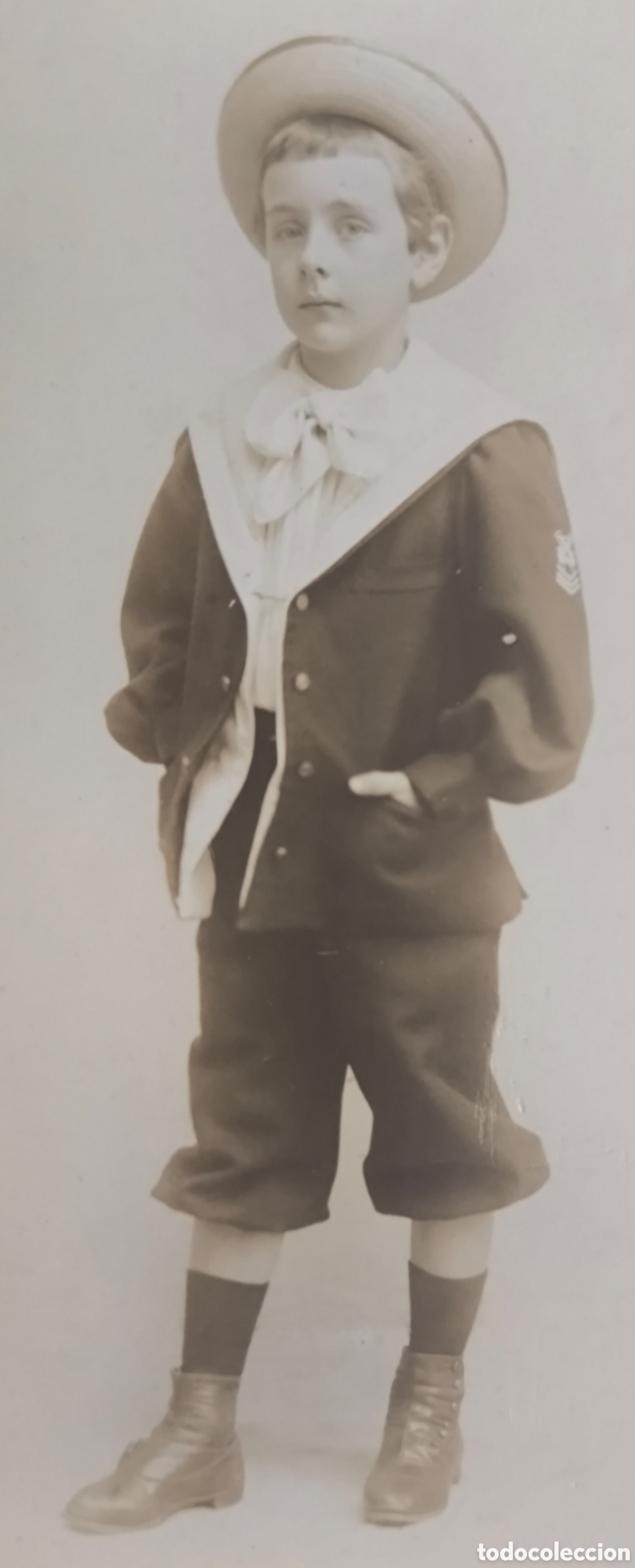 Fotograf&iacute;a antigua: FOTOGRAF&Iacute;A RETRATO DE ESTUDIO NI&Ntilde;O FOT&Oacute;GRAFO J. PACHECO OURENSE 1898