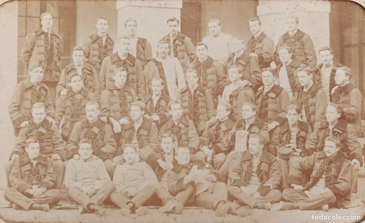 Fotograf&iacute;a antigua: ALB&Uacute;MINA ORIGINAL. ACADEMIA DE INGENIEROS. GUADALAJARA 1906. FOT. JULES DAVID.