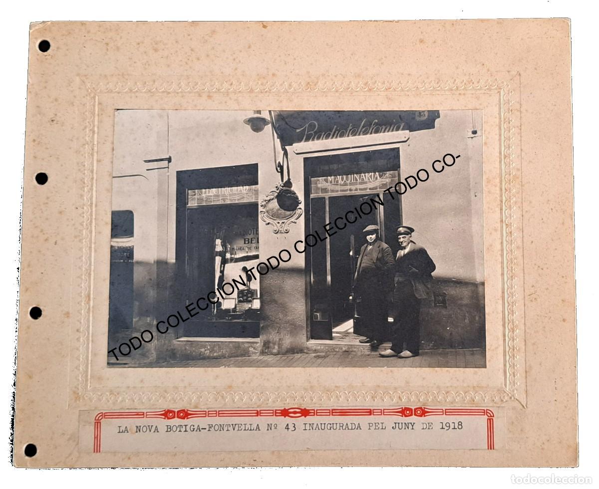 Fotograf&iacute;a antigua: ALBUMINA CASTELLAR DEL VALLES (BARCELONA) LA NOVA BOTIGA-FONTVELLA, 43 INAUGURADA JUNY 1918