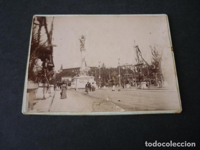 Photographie ancienne: BARCELONA PLAZA DE CATALU&Ntilde;A FIESTAS DE LA MERCED 1904 FOTOGRAFIA 9 X 11,5 CM