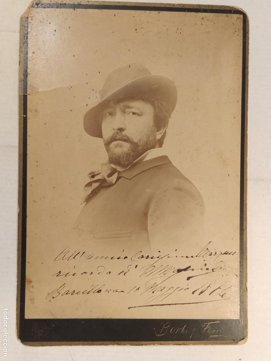 Fotograf&iacute;a antigua: FOTOGRAFIA ANTIGUA DEDICADA - FOTOGRAFO BORKE Y FERRIZ , MADRID -(K-15.519)