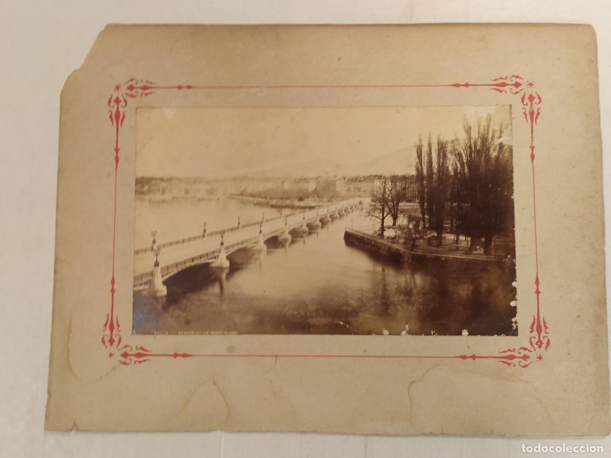 Fotograf&iacute;a antigua: GENEVE ET LE MONT-BLANC - FOTOGRAFIA ANTIGUA