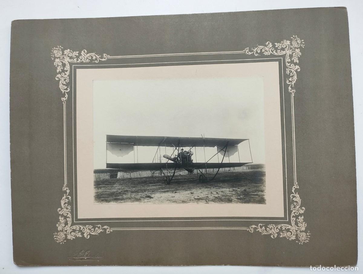 Fotografia antica: AVIACION ANTIGUA FOTOGRAFIA TAMA&Ntilde;O IMAGEN 20 X15 cm. SOPORTE 40 X 30 cm.
