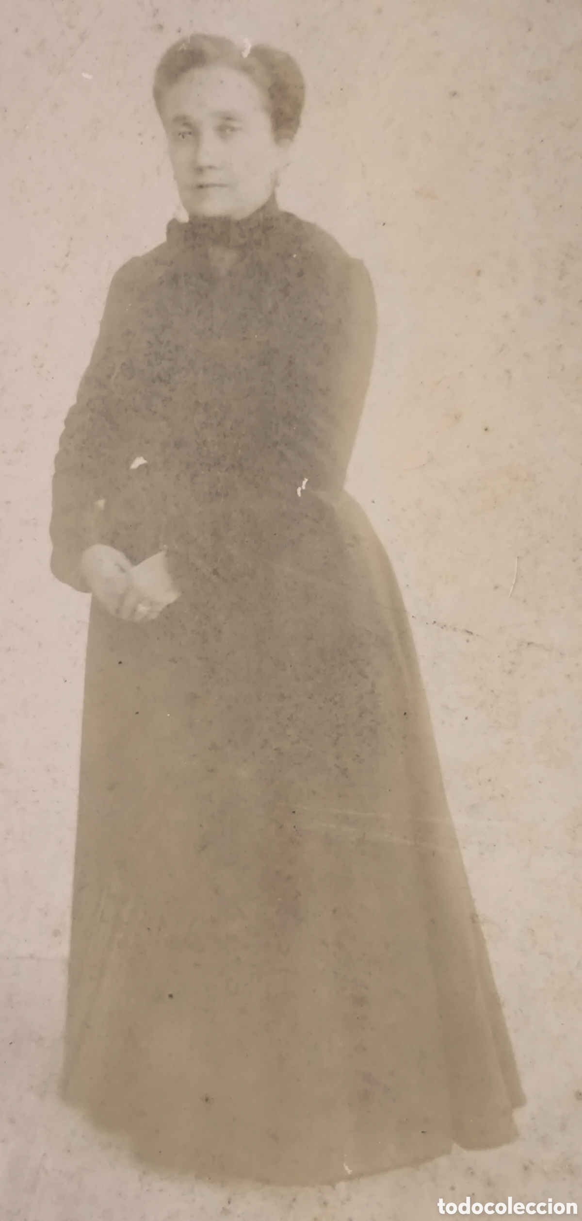 Fotograf&iacute;a antigua: ALB&Uacute;MINA FOTOGRAF&Iacute;A RETRATO DE ESTUDIO DAMA FOT&Oacute;GRAFO DOMINGO GARC&Iacute;A ALBACETE C. 1900