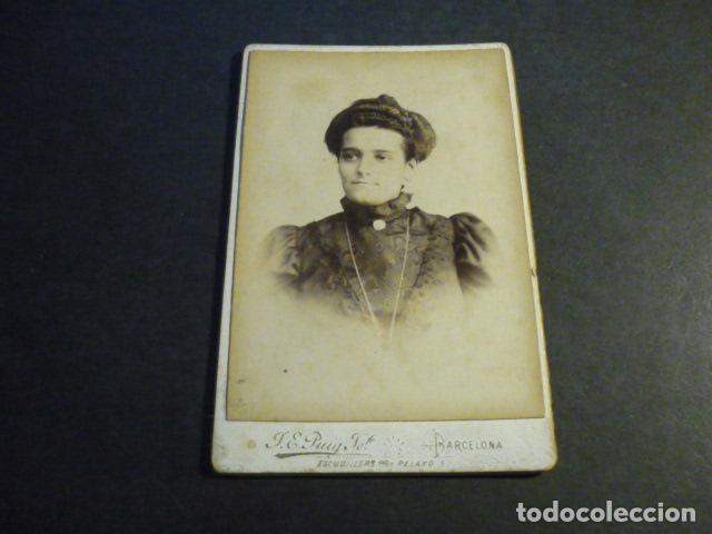 Fotografia antica: BARCELONA RETRATO DE MUJER J.E. PUIG FOTOGRAFO 8 X 12,5 CM