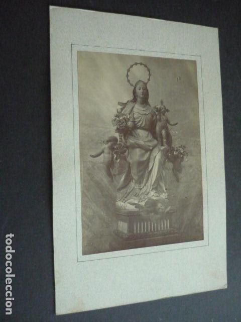Fotografia antica: VIRGEN CON NI&Ntilde;O DE LOS MARQUESES DOS AGUAS OBRA DE JOSE ESTEVE ANTIGUA ALBUMINA SIGLO XIX 16 X 25 CM