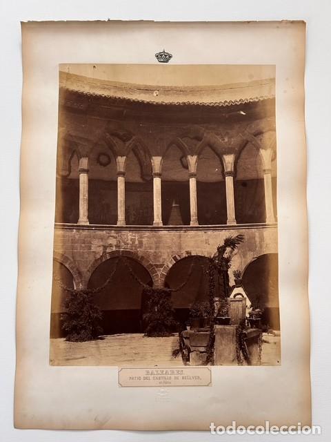 Fotograf&iacute;a antigua: CHARLES CLIFFORD 1860 &ndash; CASTILLO DE BELLVER PALMA &ndash; ALB&Uacute;MINA ORIGINAL &ndash; SELLO SECO