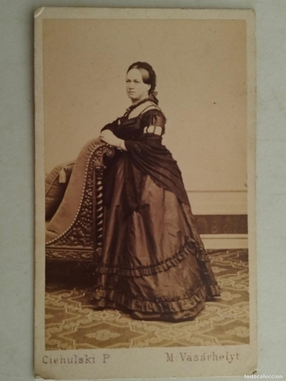 Antique Photography: TARJETA DE VISITA, ESTUDIO CIEHULSKI - M. VASARHELYT , FINALES SIGLO XIX, MEDIDAS 6,5 X 10,5 CM