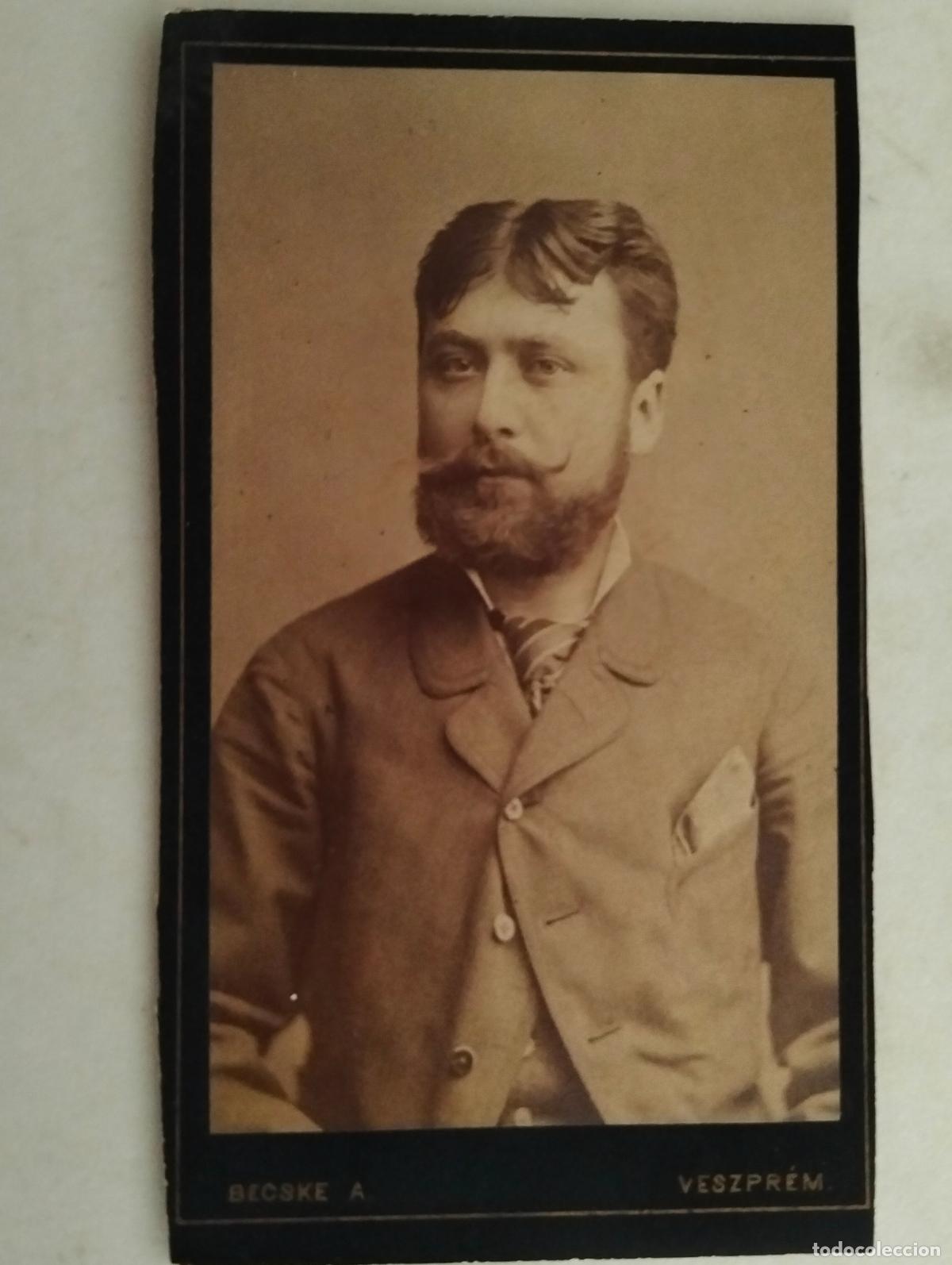Antique Photography: TARJETA DE VISITA, ESTUDIO BECSKE A - VESZPREMBEN , FINALES SIGLO XIX, MEDIDAS 6 X 10,5 CM