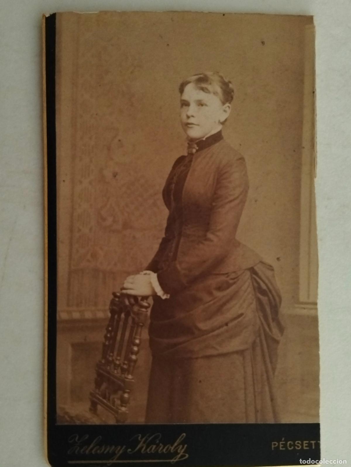 Fotografia antica: TARJETA DE VISITA, ESTUDIO ZELESNY KAROLY - PECSETT, FINALES SIGLO XIX, MEDIDAS 6 X 10,5 CM