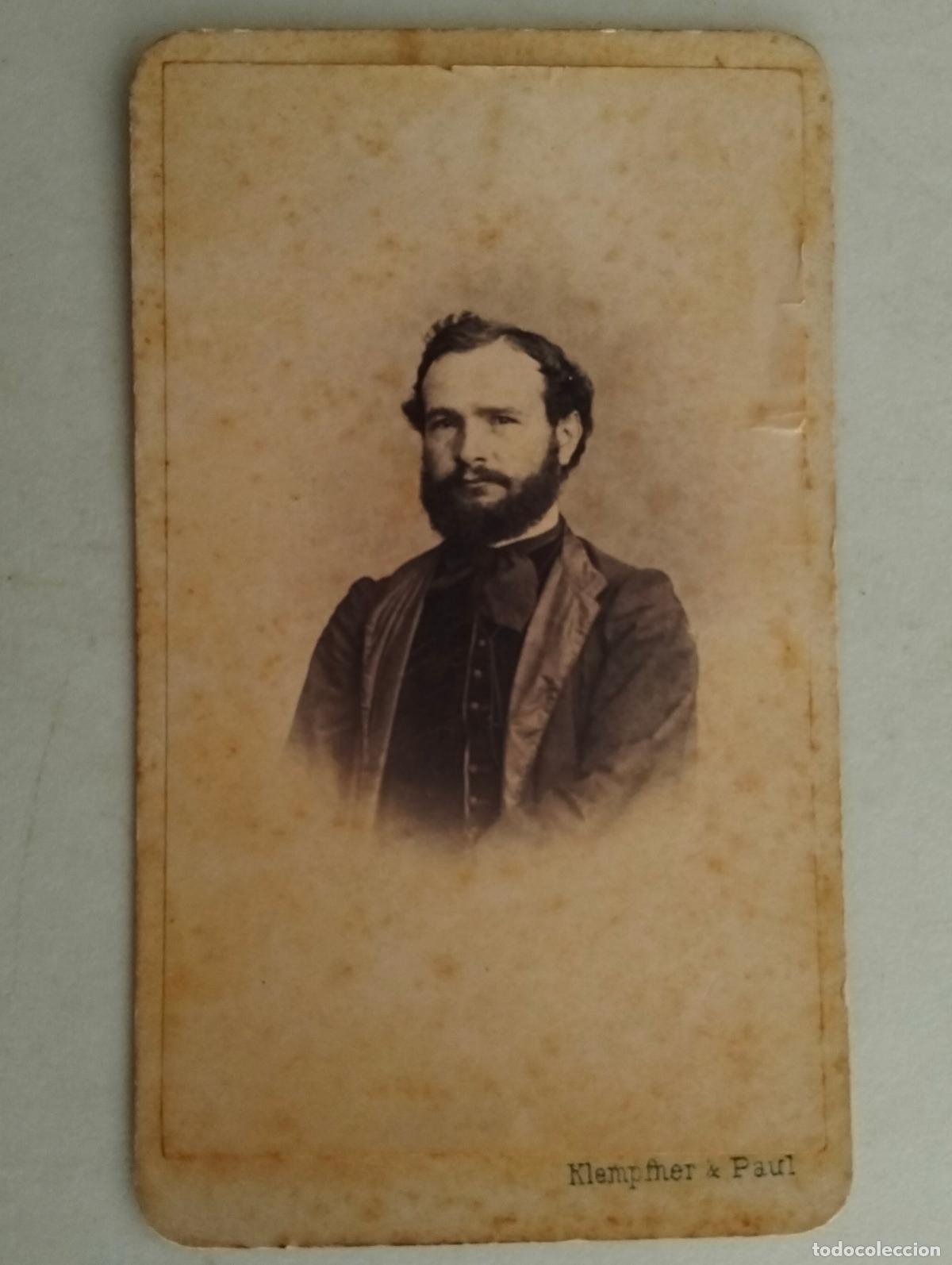 Antique Photography: TARJETA DE VISITA, ESTUDIO KLEMPFNER & PAUL - PRAGA, FINALES SIGLO XIX, MEDIDAS 6 X 10,5 CM