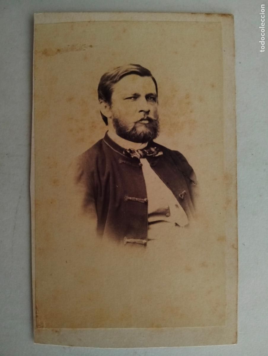 Fotograf&iacute;a antigua: TARJETA DE VISITA, FINALES SIGLO XIX, MEDIDAS 6 X 10 CM, SE&Ntilde;OR POSANDO