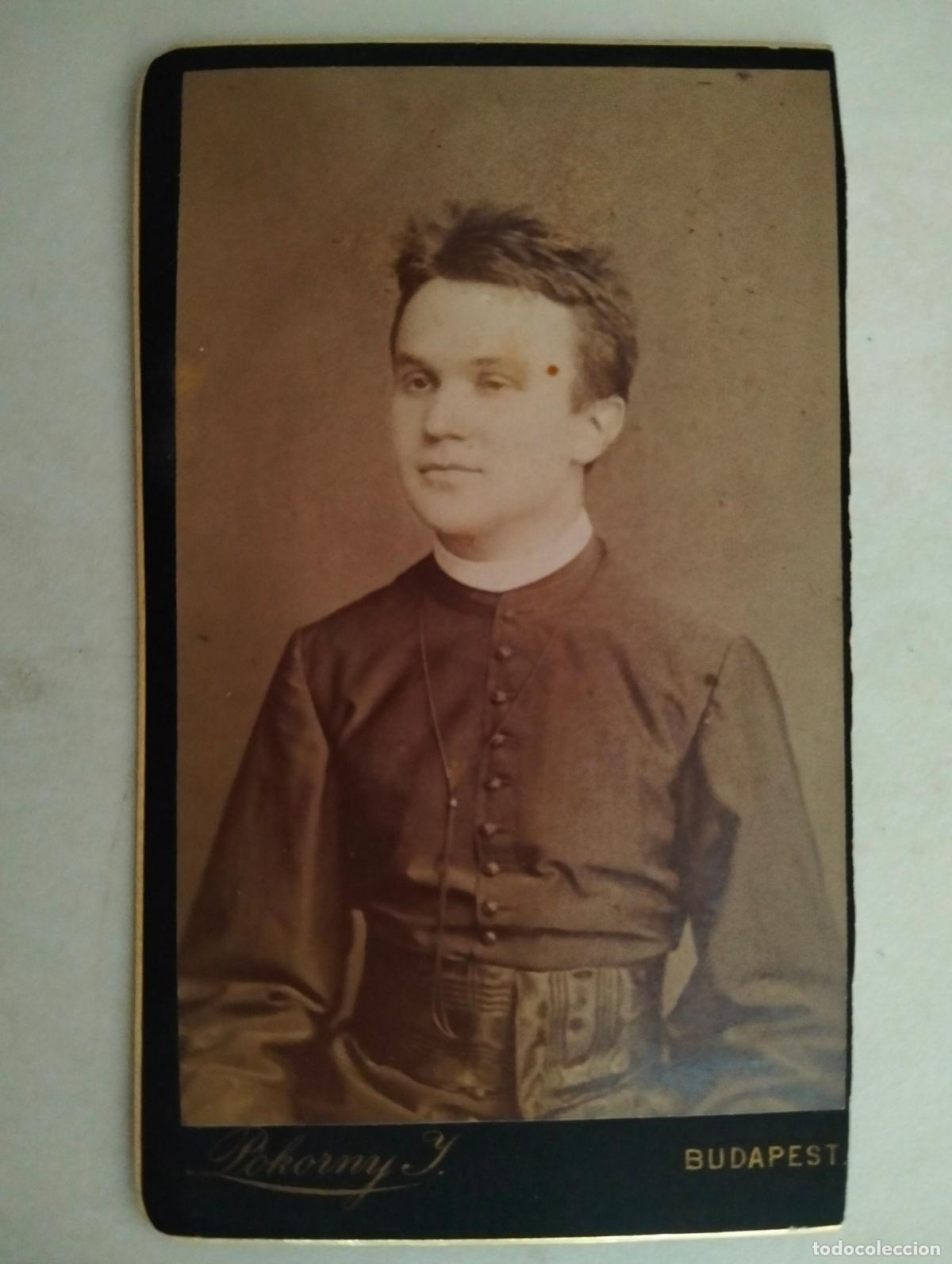 Antique Photography: TARJETA DE VISITA, ESTUDIO POKORNY J. - BUDAPEST, FINALES SIGLO XIX, MEDIDAS 6,5 X 10,5 CM
