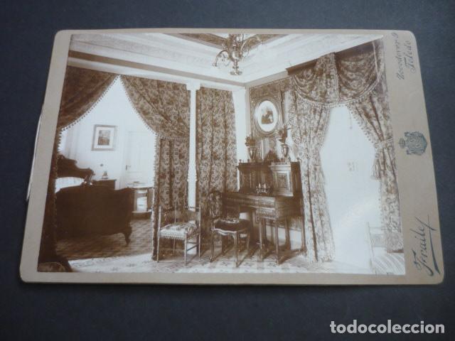 Alte Fotografie: TOLEDO DOMICILIO DE LA FAMILIA DE LA PRESA Y CABAREDA ALBUMINA FRAILE FOTOGRAFO 18 X 26,5 CM