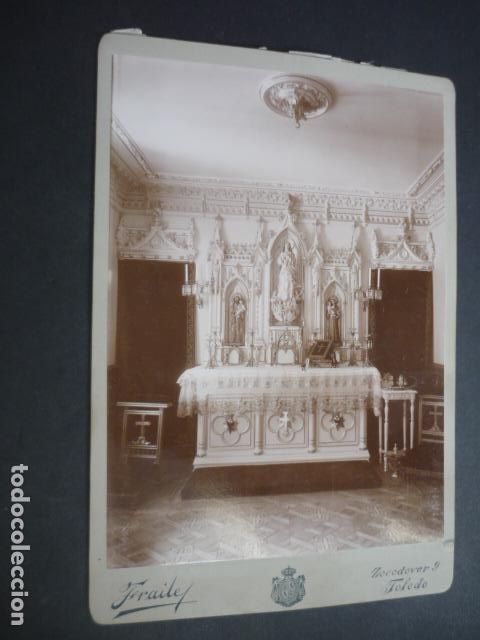 Fotograf&iacute;a antigua: TOLEDO DOMICILIO DE LA FAMILIA DE LA PRESA Y CABAREDA ALBUMINA FRAILE FOTOGRAFO 18 X 26,5 CM