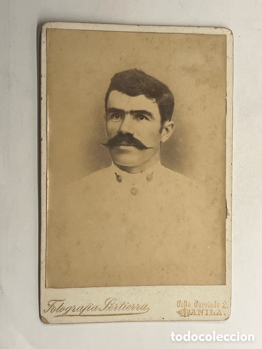 Fotograf&iacute;a antigua: MANILA. Fotograf&iacute;a Pertierra.. Militar de Artiller&iacute;a el joven Gaditano Cristobal P&eacute;rez.. (h.1908?)