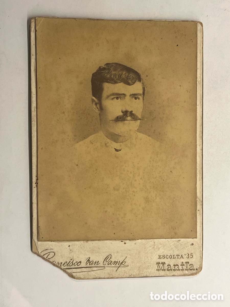 Fotograf&iacute;a antigua: MANILA Francisco Van Camp, fot&oacute;grafo. Militar Artiller&iacute;a el joven Gaditano Cristobal P&eacute;rez (a.1908)