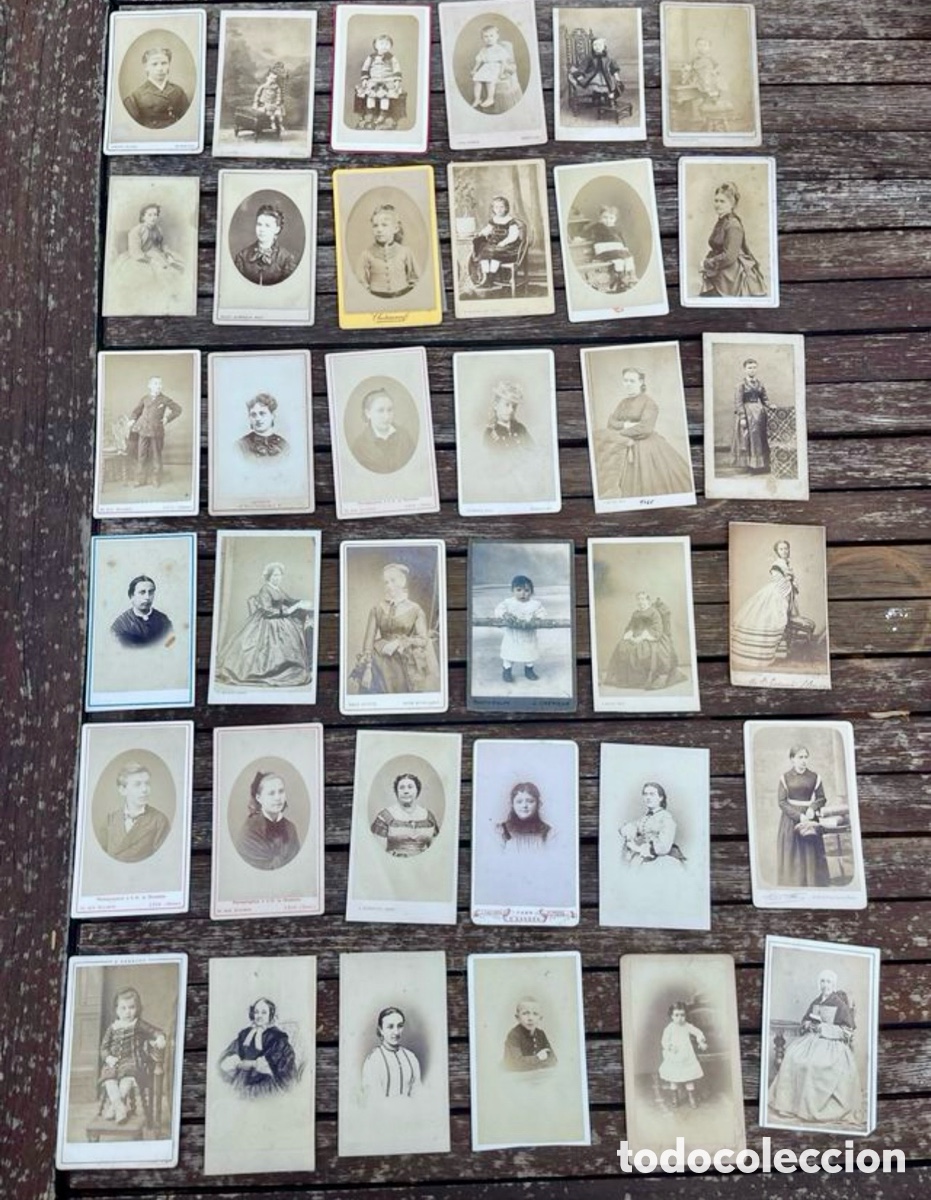 Fotograf&iacute;a antigua: Lote 36 fotos antiguas vintage Francia siglo XIX tarjetas de visita