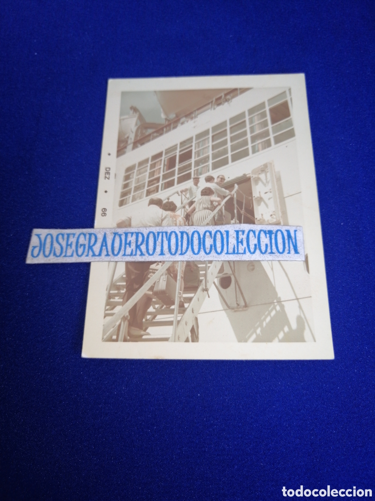 Fotograf&iacute;a antigua: BARCO ESCALERAS PASAJEROS FOTOGRAF&Iacute;A ANTIGUA