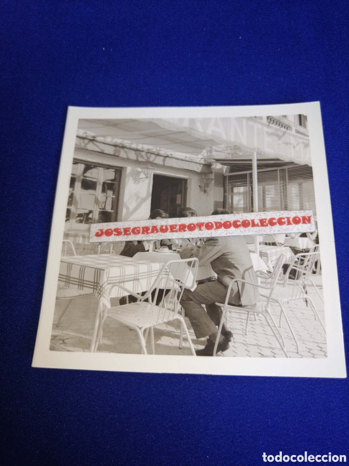 Fotograf&iacute;a antigua: SITGES (CATALU&Ntilde;A) ESPA&Ntilde;A RESTAURANTE CON MODELOS FOTOGRAF&Iacute;A ANTIGUA SIGLO PASADO