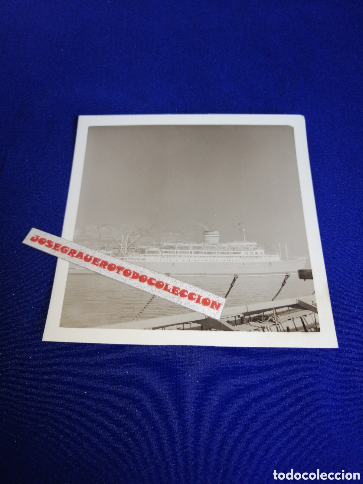 Fotograf&iacute;a antigua: BARCO EN PUERTO FOTOGRAF&Iacute;A