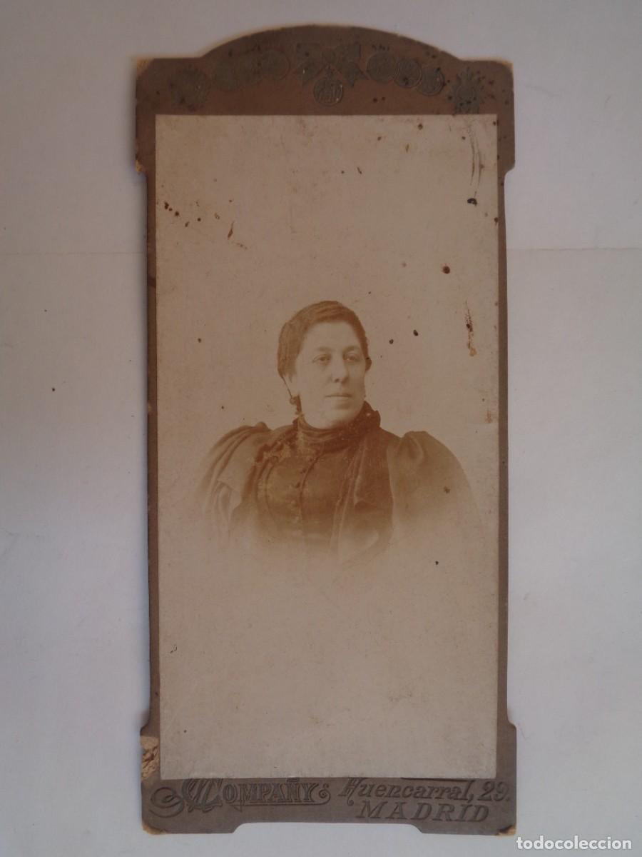 Fotograf&iacute;a antigua: PRECIOSA FOTO DE ESTUDIO DE SE&Ntilde;ORA DEL SIGLO XIX . DE COMPA&Ntilde;Y , MADRID . 1895