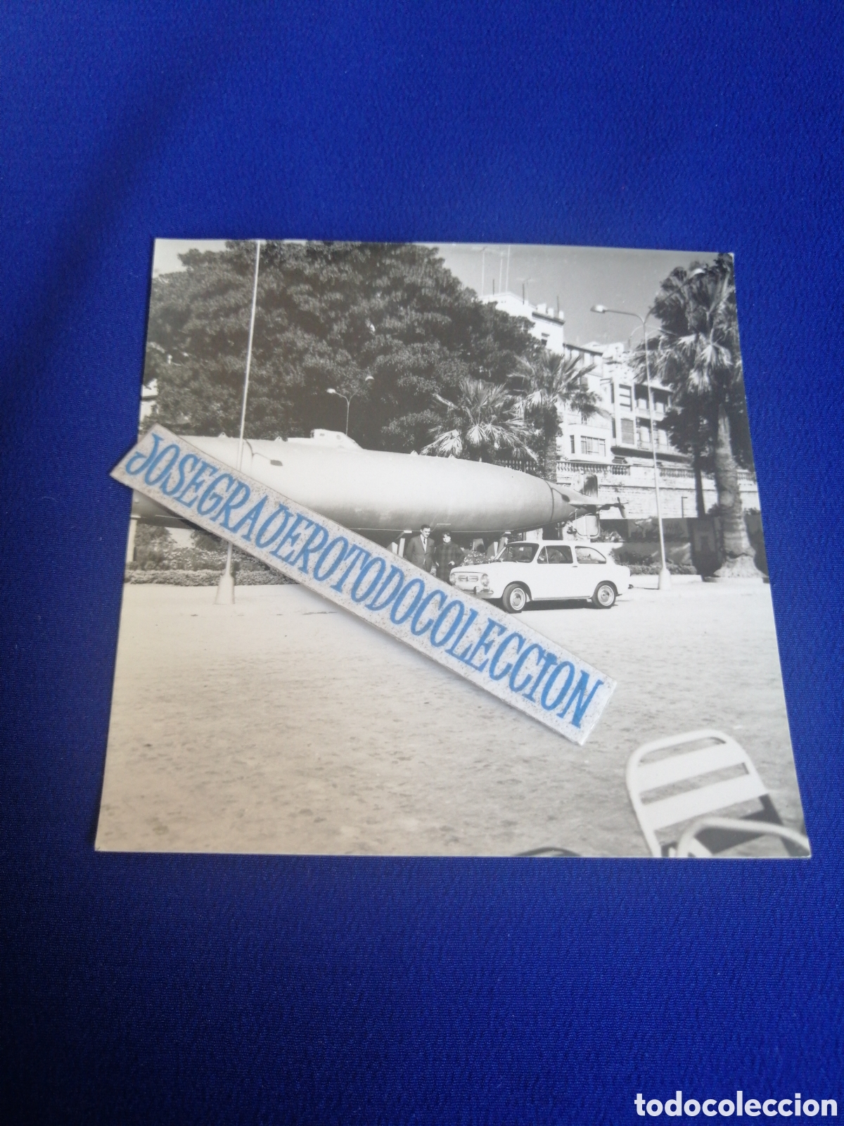 Fotograf&iacute;a antigua: CARTAGENA SUBMARINO ISSAC PERAL - SEAT 850 FOTOGRAF&Iacute;A ANTIGUA SIGLO PASADO