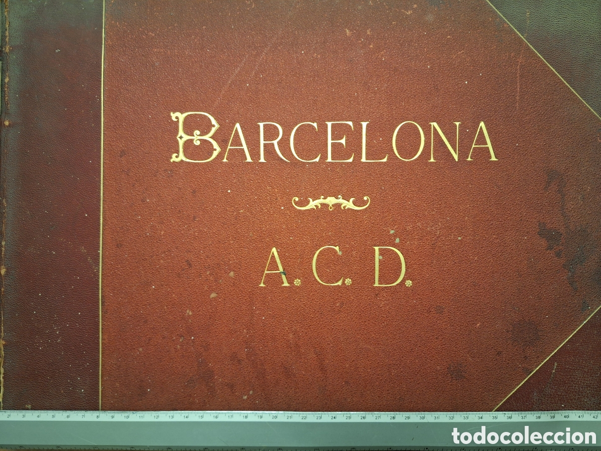 Fotograf&iacute;a antigua: ANTIGUO ALBUM DE 51 IMAGENES DE BARCELONA SOBRE CARTON