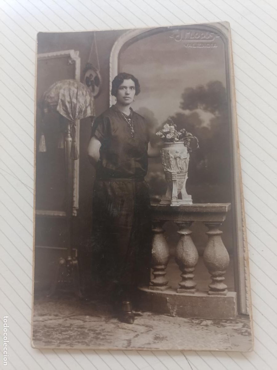 Fotograf&iacute;a antigua: Llopis fot&oacute;grafo, Valencia. Foto en soporte r&iacute;gido