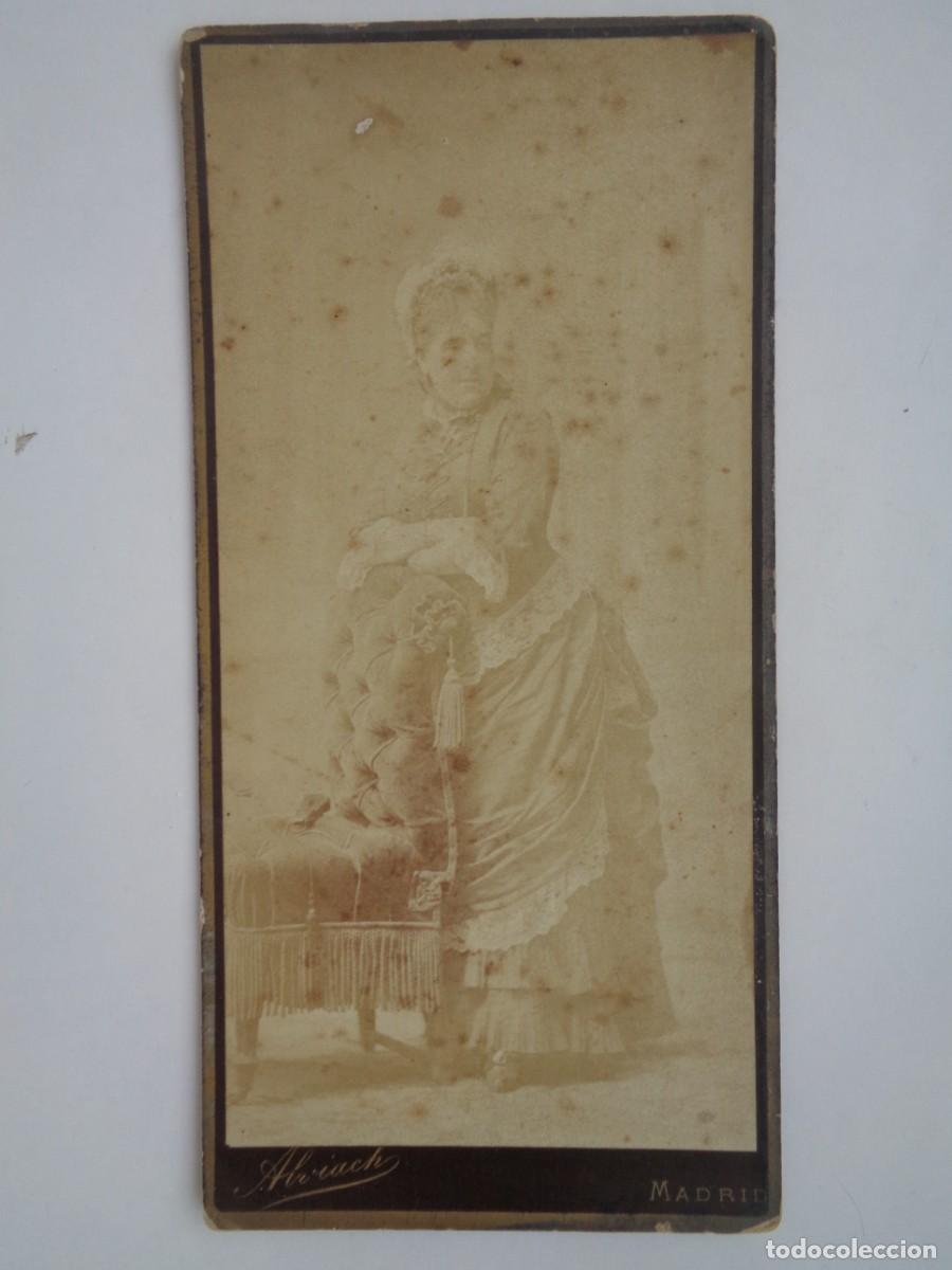 Fotograf&iacute;a antigua: MAGNIFICA FOTO DE ESTUDIO DE SE&Ntilde;ORA DEL SIGLO XIX . DE ALVIACH , MADRID