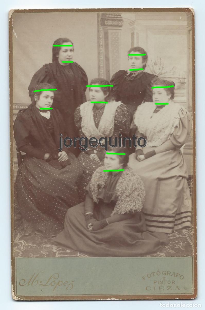 Fotograf&iacute;a antigua: CIEZA, MURCIA. SEIS MUJERES. SAL&Oacute;N FOTOGR&Aacute;FICO Y ESTUDIO DE PINTURA DE M. L&Oacute;PEZ. CIEZA, MURCIA.