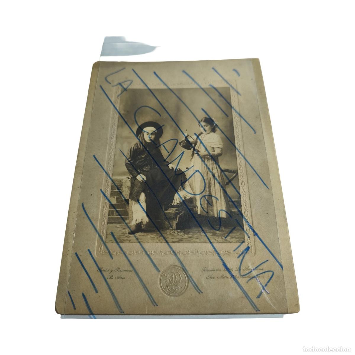 Fotograf&iacute;a antigua: EXCEPCIONAL RETRATO INFANTIL COSTUMBRISTA DE &Eacute;POCA. 1910. Firmada y dedicada.
