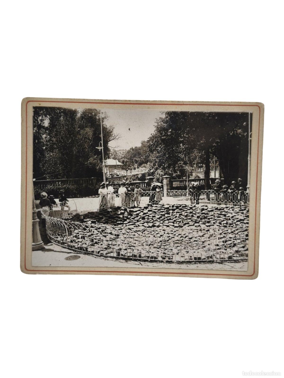 Fotograf&iacute;a antigua: Fotograf&iacute;a antigua. Francia. Par&iacute;s. Parque balneario. Belle &Eacute;poque. Circa 1904-1907