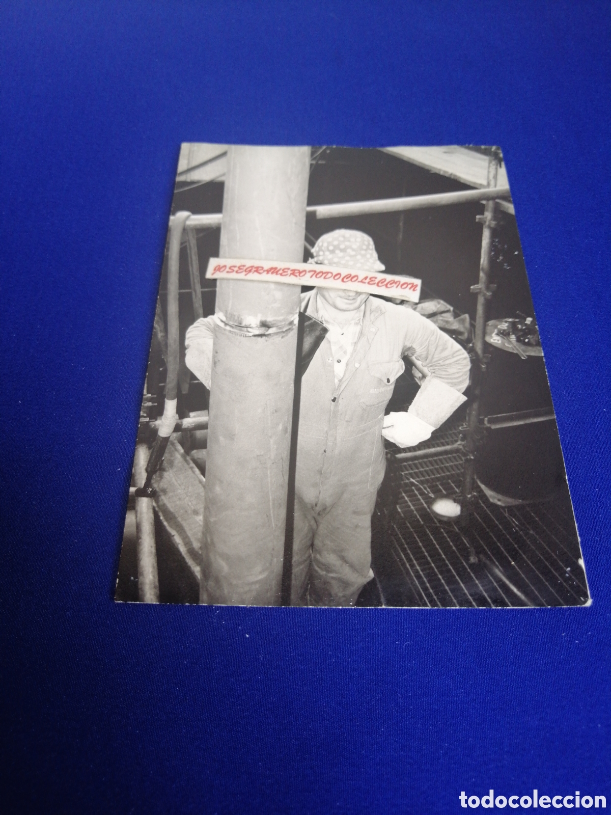 Fotograf&iacute;a antigua: OPERARIOS SOLDADORES TRABAJADORES F&Aacute;BRICA ESTUBAL PORTUGAL FOTOGRAF&Iacute;A ANTIGUA SIGLO PASADO