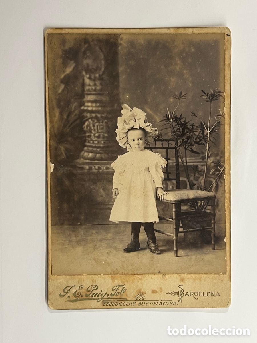 Fotograf&iacute;a antigua: BARCELONA.. Fotograf&iacute;a J. E. Puig.., Escudillers&hellip; D&ntilde;a. Carolina Dopff Danzeisen ??? (fin Siglo XIX)
