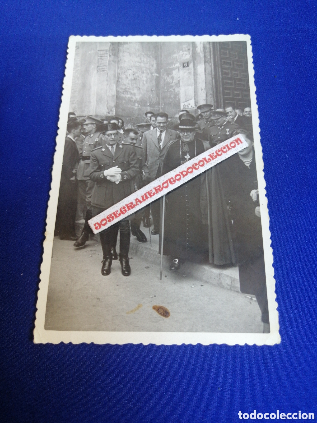 Fotograf&iacute;a antigua: GUARDIA CIVIL - MILITAR Y OBISPO FOTOGRAF&Iacute;A ANTIGUA SIGLO PASADO SELLO FOTOGRAF&Iacute;A IB&Aacute;&Ntilde;EZ