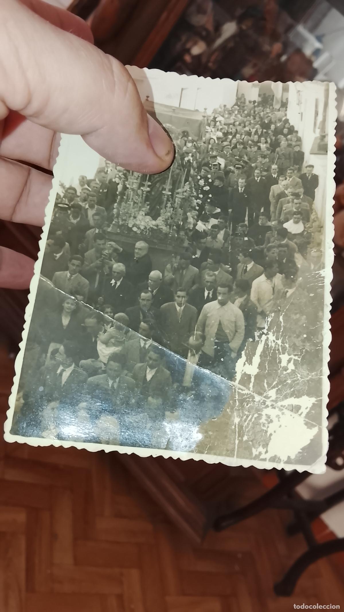 Fotograf&iacute;a antigua: FOTOGRAFIA UNICA 13 FEBRERO 1949 PROCESION VIRGEN DE LA OLIVA VEJER DE LA FRONTERA CADIZ