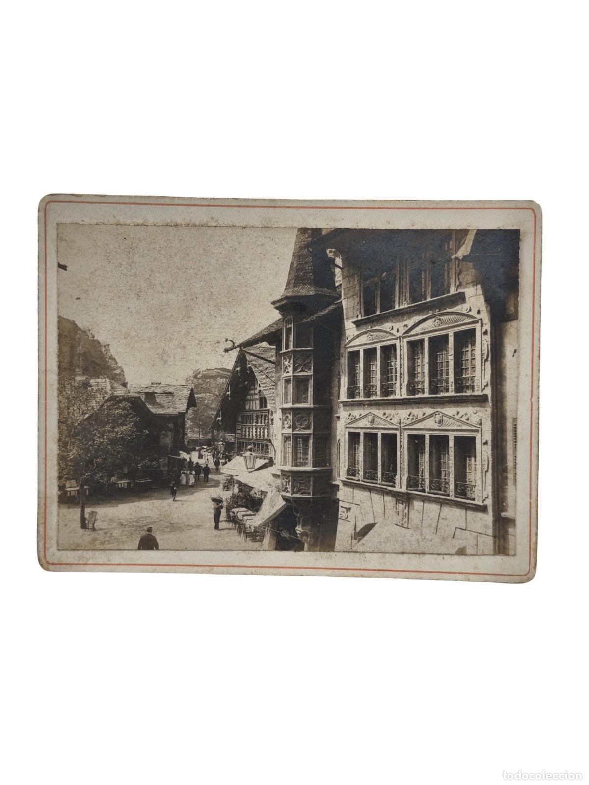 Fotograf&iacute;a antigua: ​Fotograf&iacute;a Antigua Original. Exposici&oacute;n Universal. Par&iacute;s. 1900. Pueblo Suizo. Village Suisse.