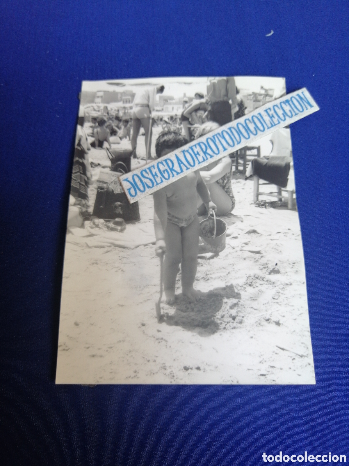 Fotograf&iacute;a antigua: PLAYA MODELOS POSANDO CUBITO Y PALA FOTOGRAF&Iacute;A ANTIGUA SIGLO PASADO